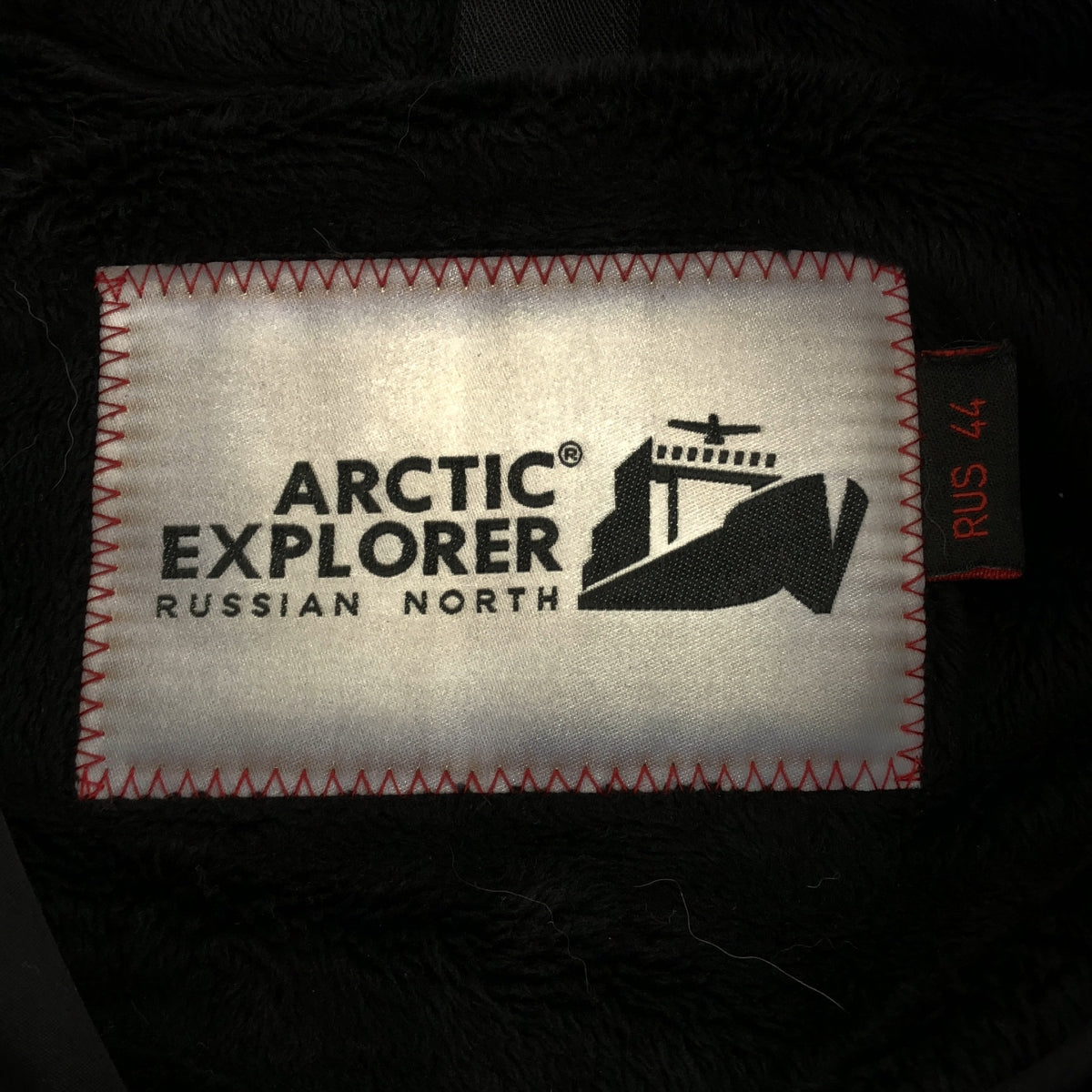 ARCTIC EXPLORER / アークティックエクスプローラー | CHILL ロゴパッチ ファー ダウンジャケット | RUS44 | ブラック | レディース