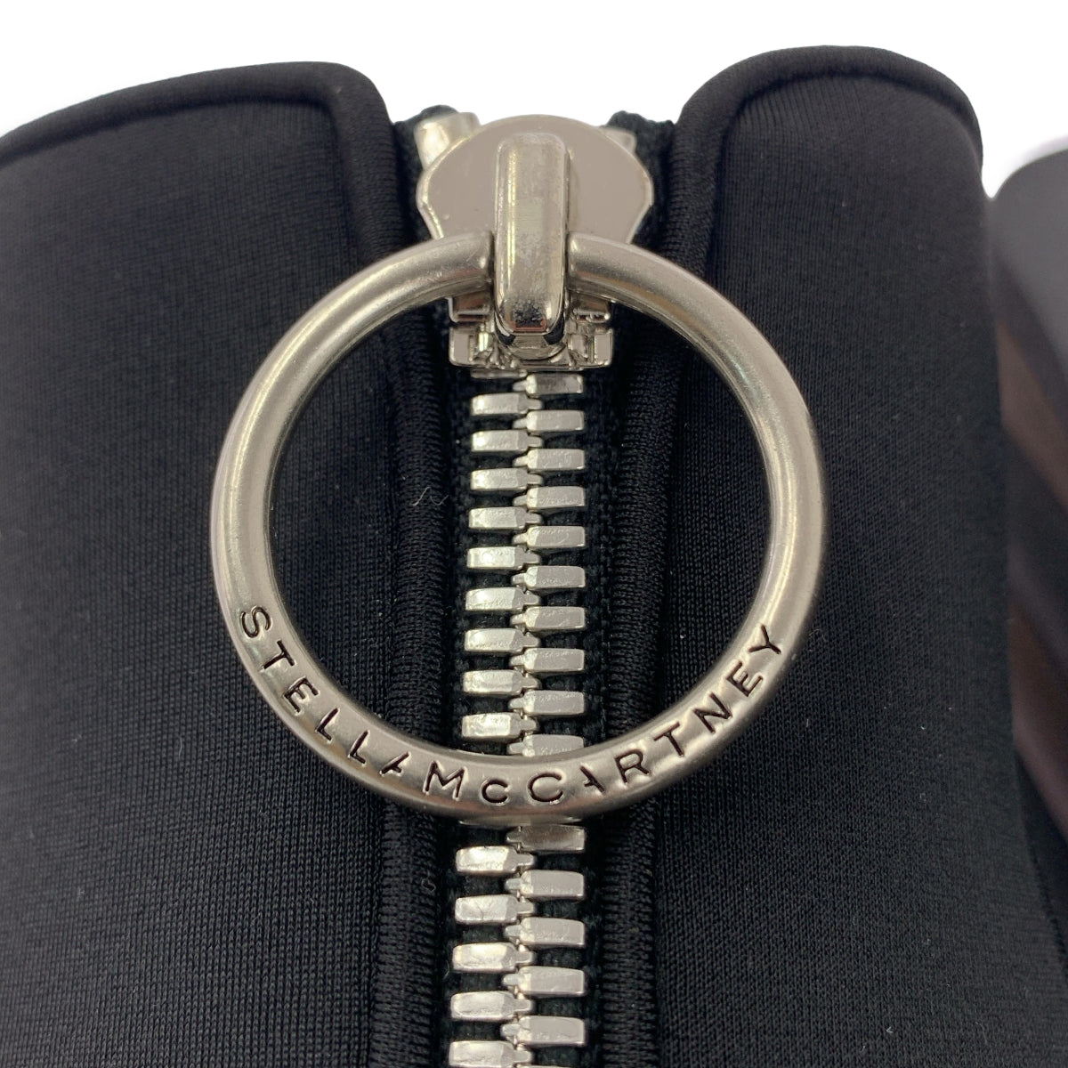 STELLA McCARTNEY / ステラマッカートニー | SLIDE STRETCH SCUBA / ロゴジップ プラットフォーム サンダル | 35 | ブラック | レディース