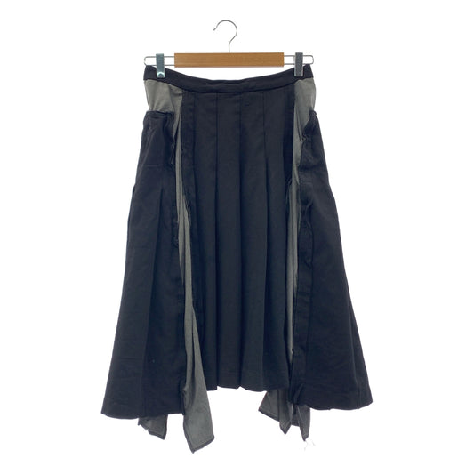 COMME des GARCONS / コムデギャルソン | 2010AW / AD2010 | 縮絨ポリエステル 断ち切り プリーツスカート | S | レディース