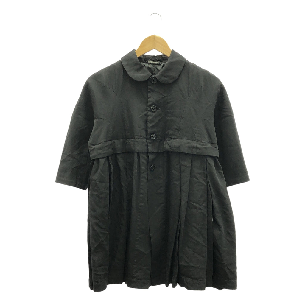 COMME des GARCONS / 컴데 갤슨 | 2016SS | 絨絨 택 라운드 컬러 재킷 | XS | 블랙 | 여성