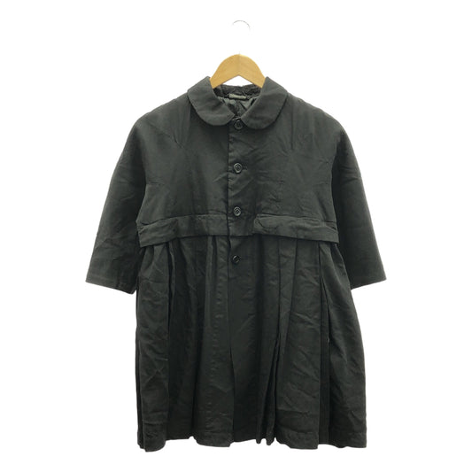 COMME des GARCONS / コムデギャルソン | 2016SS | 縮絨 タック ラウンドカラー ジャケット | XS | レディース