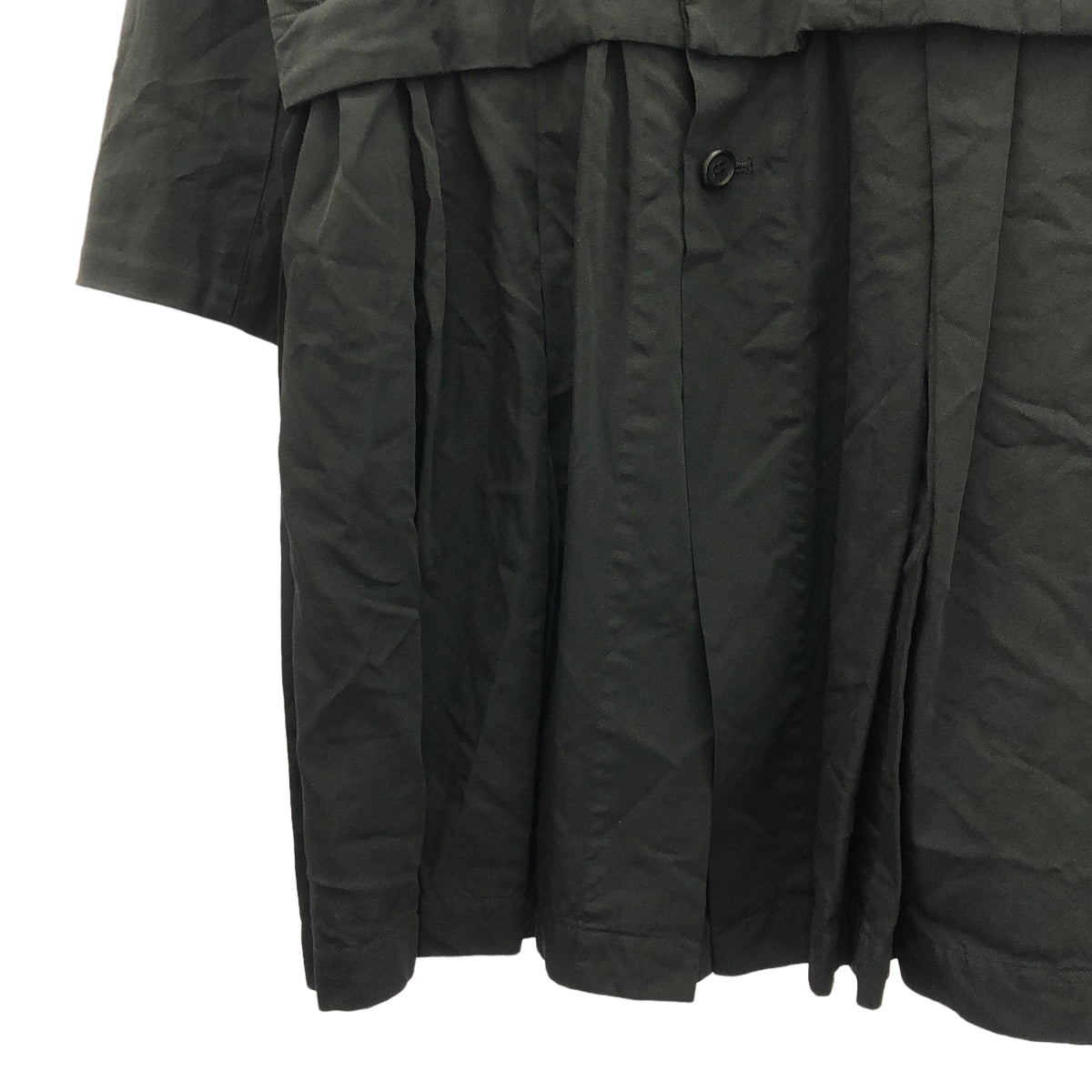 COMME des GARCONS / コムデギャルソン | 2016SS | 縮絨 タック ラウンドカラー ジャケット | XS | レディース