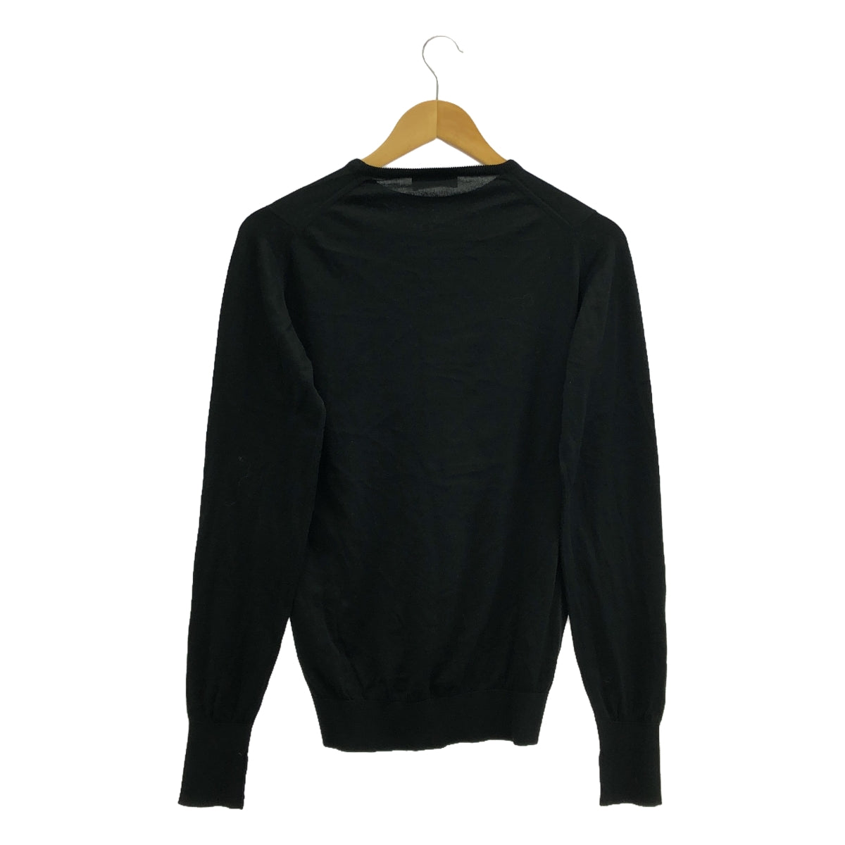 JOHN SMEDLEY / John Smedley | Cotton crew neck knit | XS | Black | Men's