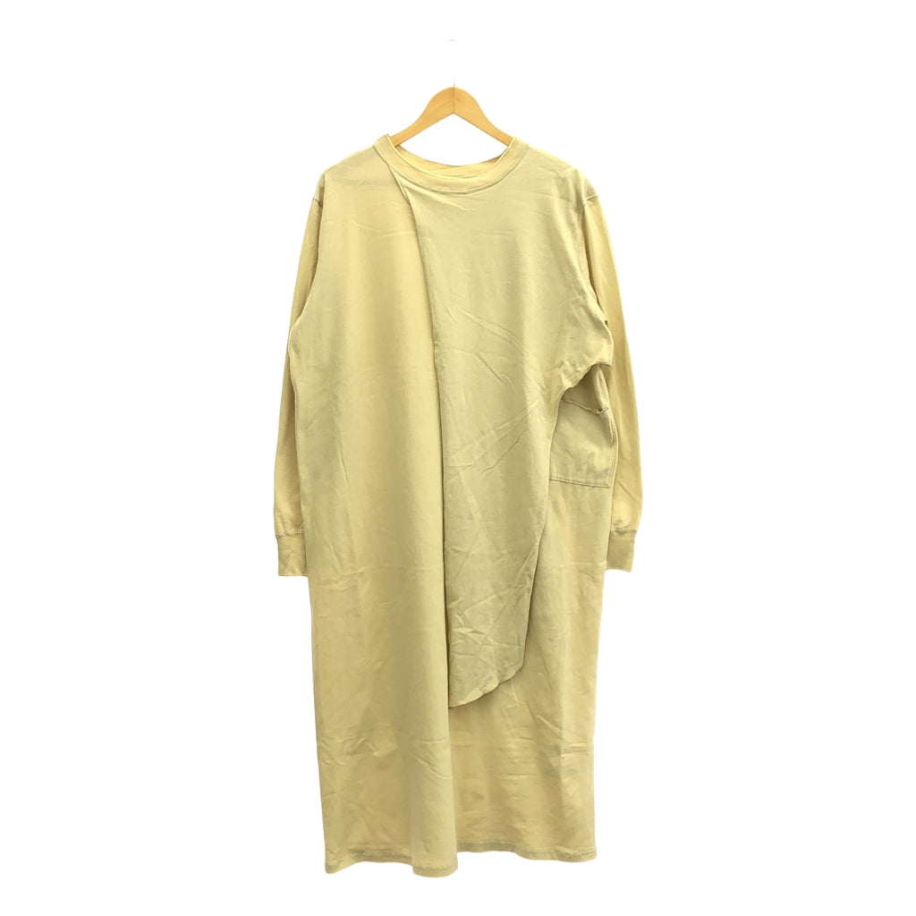 JoICEADDED / ジョイスアディッド | コットン アシンメトリー カットソー ワンピース | 1 | ベージュ | レディース