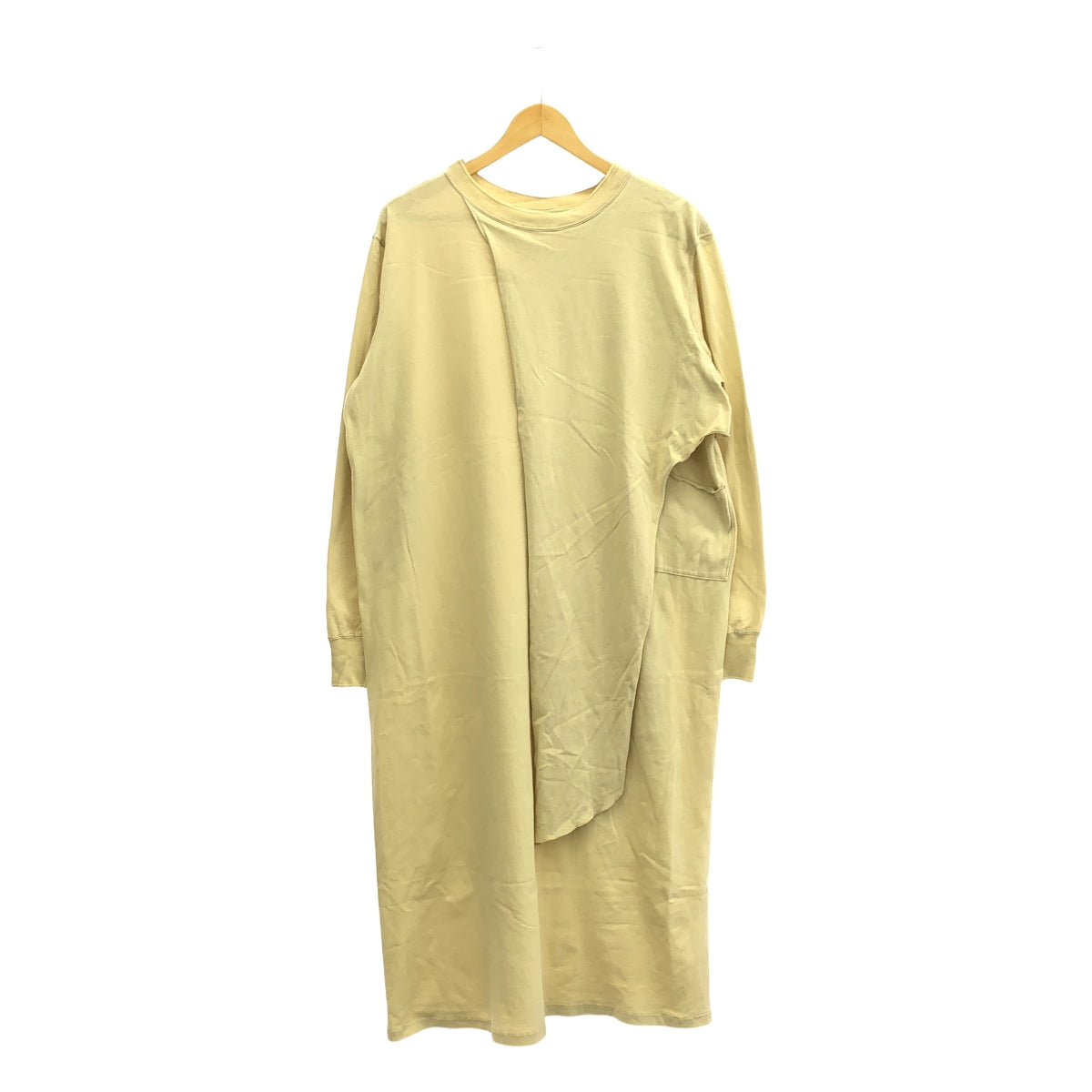 JoICEADDED / ジョイスアディッド | コットン アシンメトリー カットソー ワンピース | 1 | ベージュ | レディース