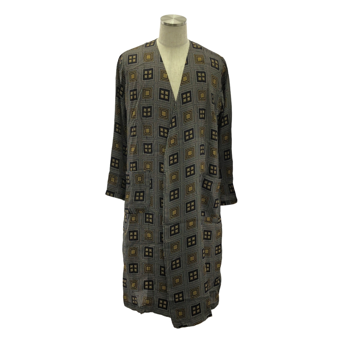 Needles / 니들스 | V Neck Robe 로브 롱 코트 | S | 블랙계 | 남성