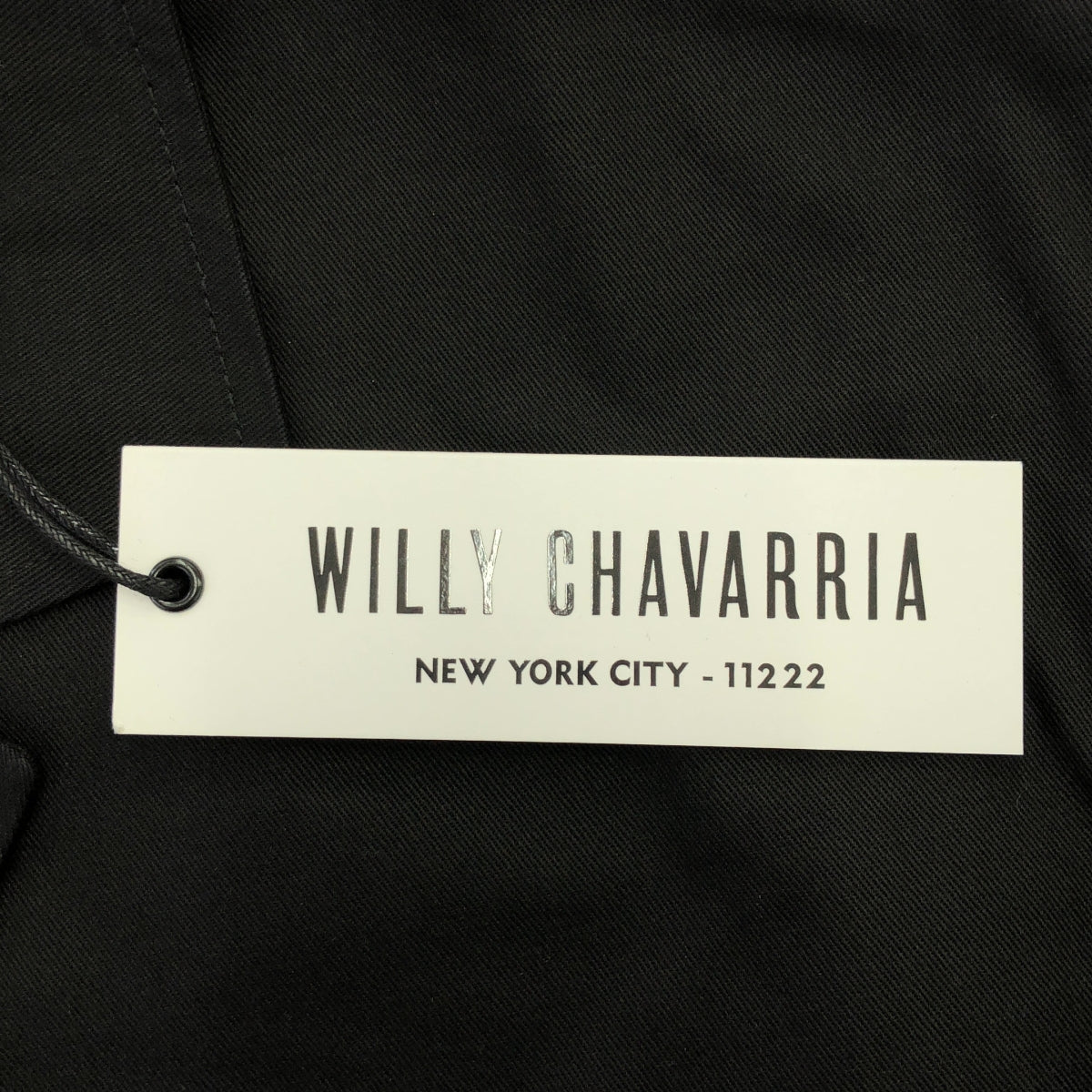 【新品】  WILLY CHAVARRIA / ウィリーチャバリア | コットンツイル ワークジャケット | M | ブラック | メンズ