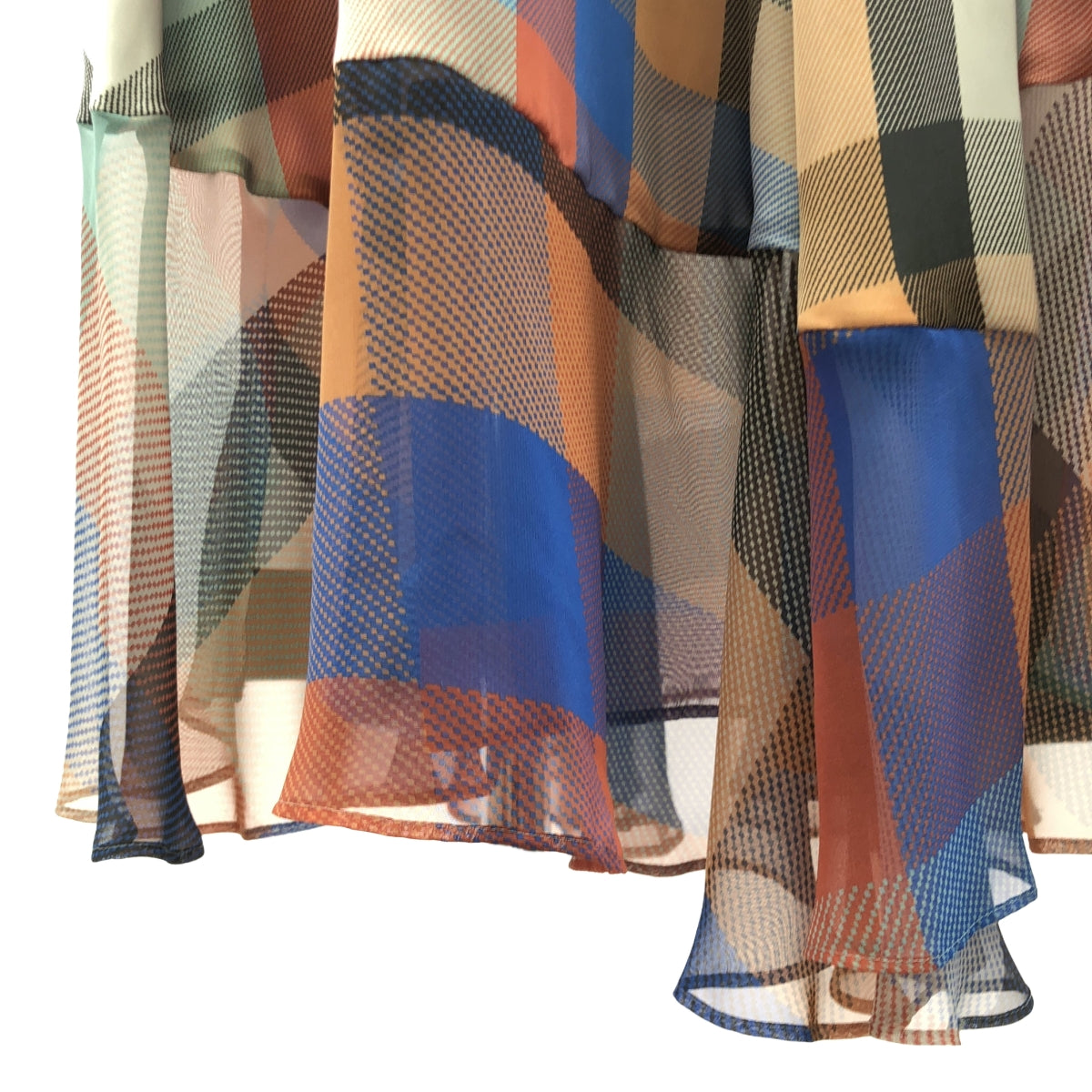 sacai / サカイ | Pleat Wrap Skirt-Tweed / 異素材 ツイード