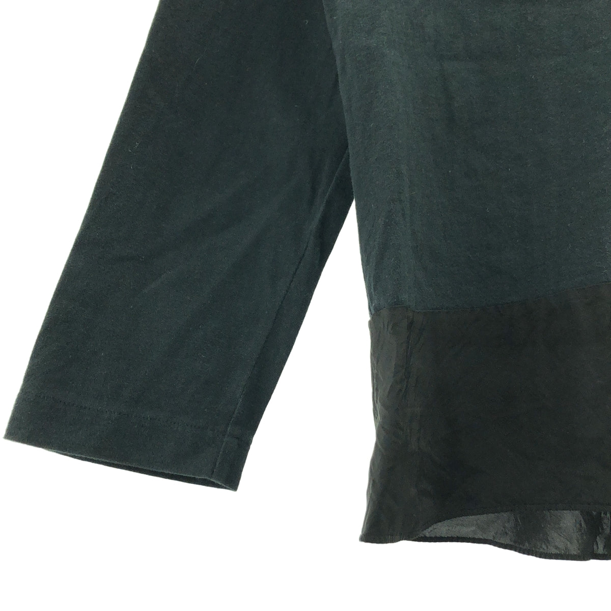 tricot COMME des GARCONS / 트리코 콤 데 갤슨 | 2000AW | 코튼 큐플라 프릴 V 넥 컷 톱 | 블랙 |