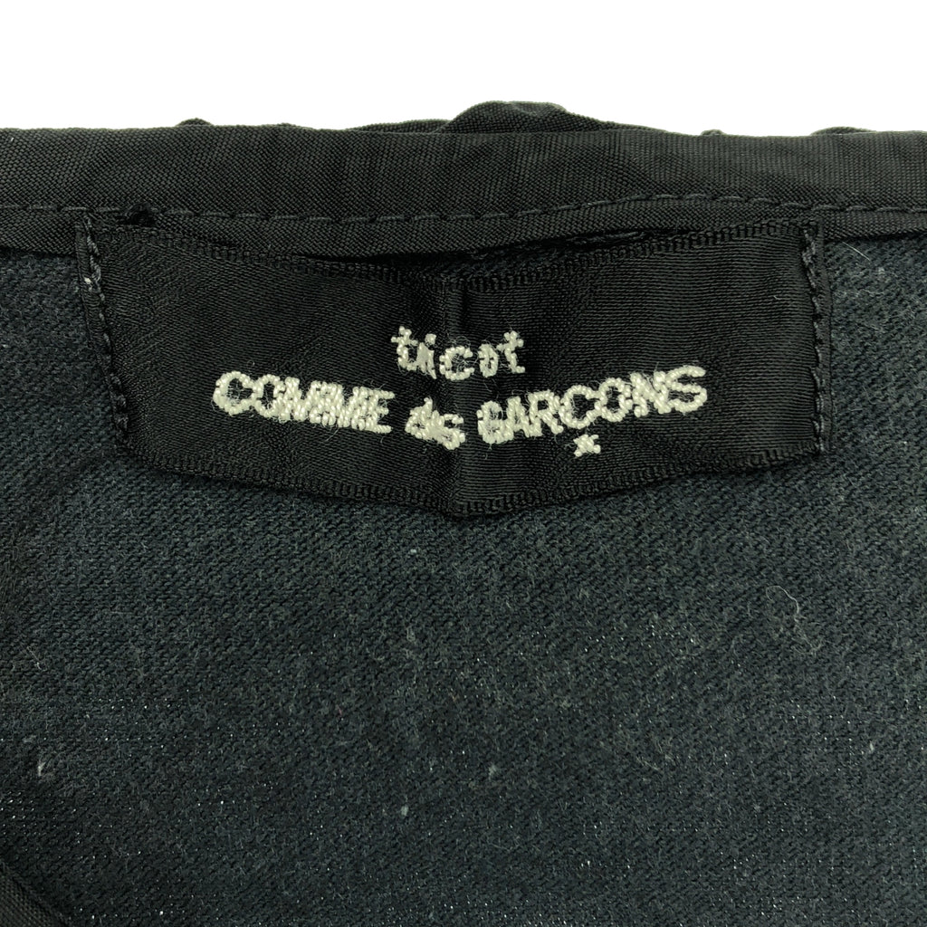 COMME des GARÇONS | 經編針織布料2000 秋冬 |棉質銅氨絲荷葉邊 V 領上衣 | SHOPBOP黑色|女性的