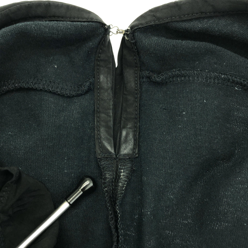 COMME des GARÇONS | 經編針織布料2000 秋冬 |棉質銅氨絲荷葉邊 V 領上衣 | SHOPBOP黑色|女性的