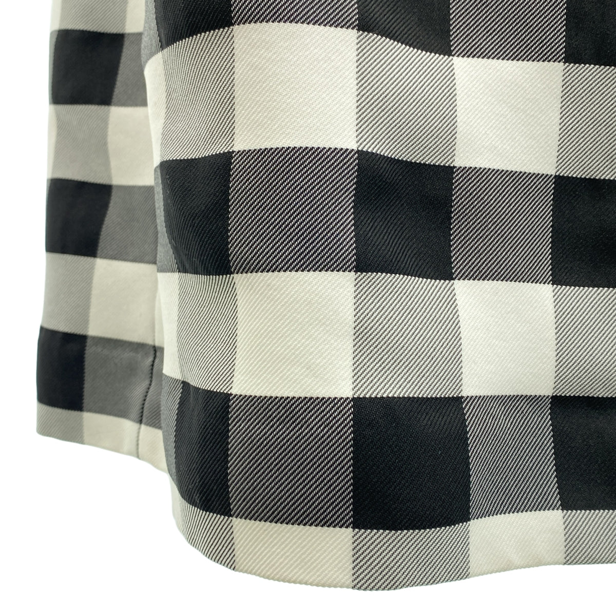 COMME des GARCONS / 콤데 갤슨 | 체크 벨루어 전환 볼륨 드레스 스커트 |