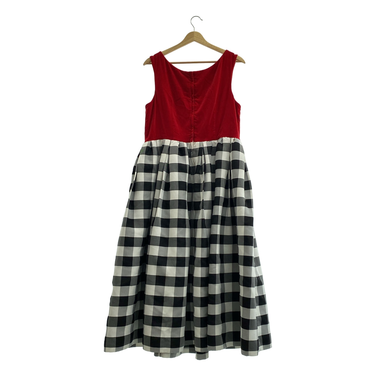 COMME des GARCONS / 콤데 갤슨 | 체크 벨루어 전환 볼륨 드레스 스커트 |