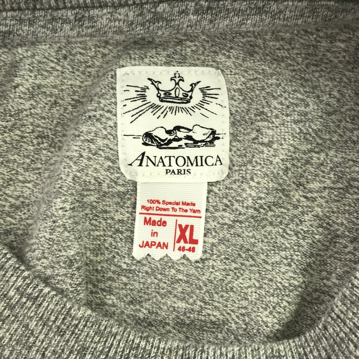 ANATOMICA | Round-body crew neck T-shirt | XL | Men's