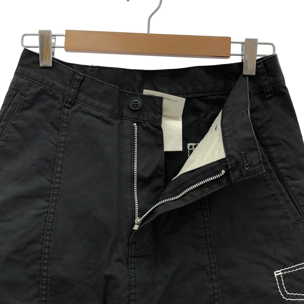 COMME des GARÇONS | 2009 秋冬 |棉質縫製沙魯埃爾短褲 | SHOPBOP XS |炭黑|女性的