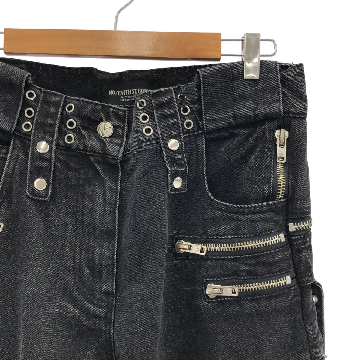 NO/FAITH STUDIOS / 노페이스 스튜디오스 | BLACK HEAVY CARGO 데님 카고 팬츠 | M | 남성