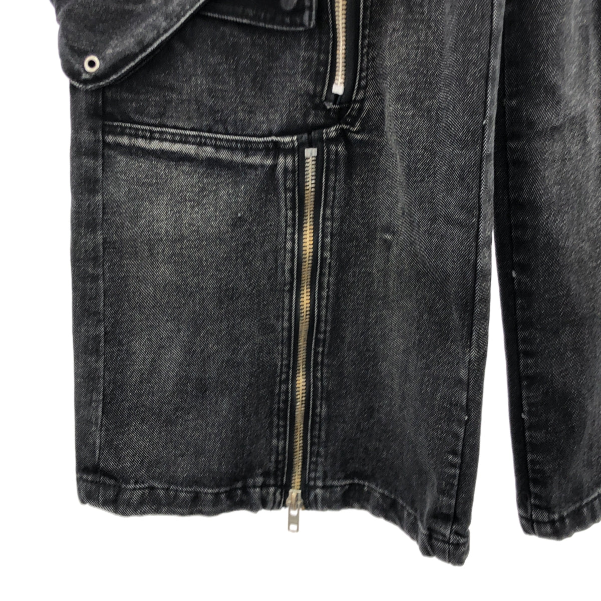 NO/FAITH STUDIOS / 노페이스 스튜디오스 | BLACK HEAVY CARGO 데님 카고 팬츠 | M | 남성