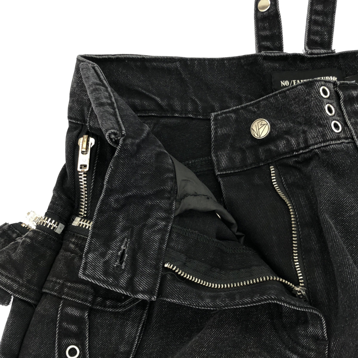 NO/FAITH STUDIOS / 노페이스 스튜디오스 | BLACK HEAVY CARGO 데님 카고 팬츠 | M | 남성