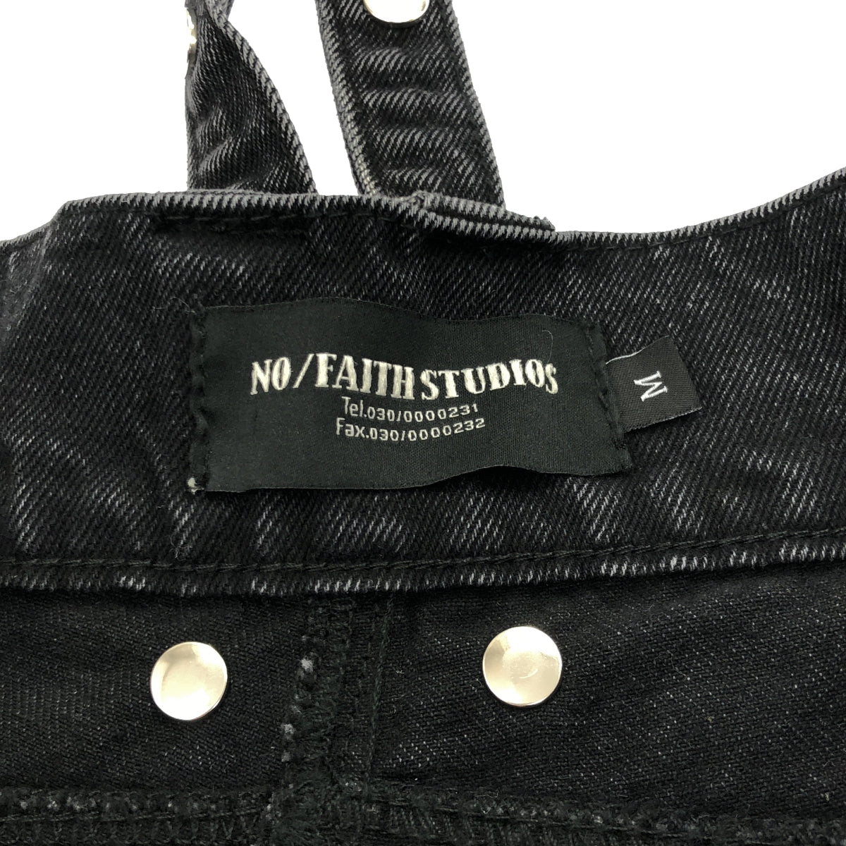 NO/FAITH STUDIOS / 노페이스 스튜디오스 | BLACK HEAVY CARGO 데님 카고 팬츠 | M | 남성