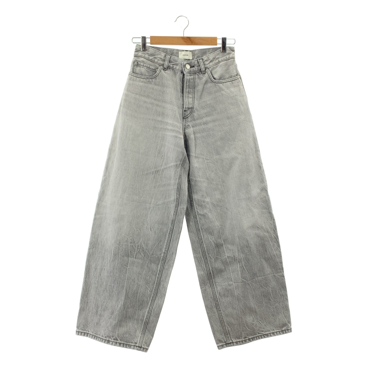 HAIKURE | Bethany 亞洲版霧灰色高腰寬腿牛仔褲 | 23碼 | 灰色 | 女款