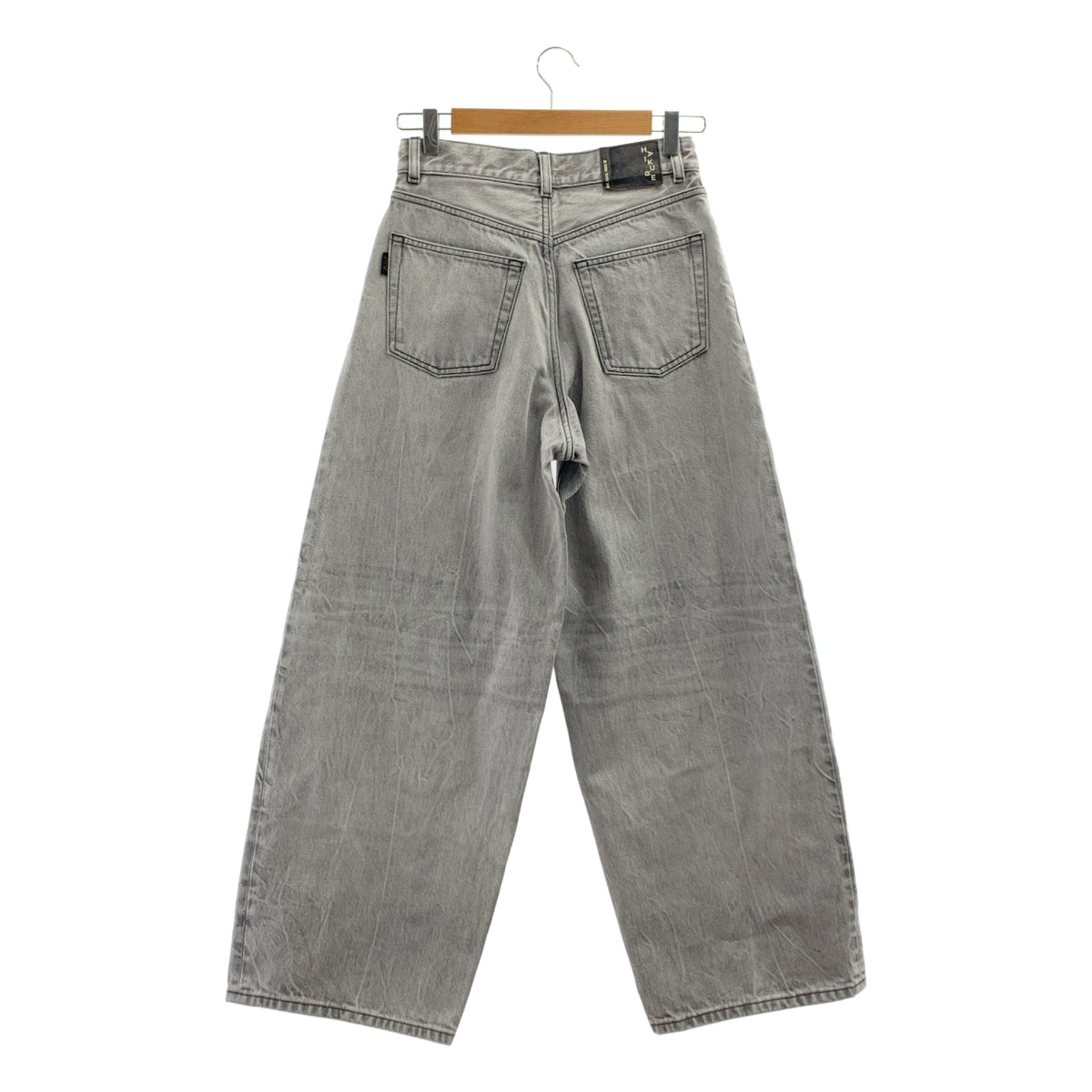 HAIKURE | Bethany 亞洲版霧灰色高腰寬腿牛仔褲 | 23碼 | 灰色 | 女款