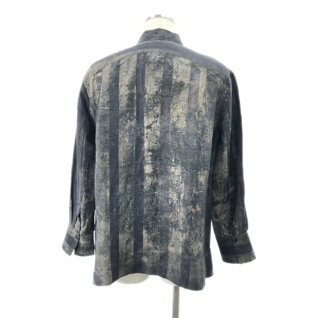 【美品】  ziggy chen / ジギーチェン | 2025SS | Digital Print Long Shirt / 総柄 オーバー シャツ | 44 | CHARCOAL PURPLE | メンズ