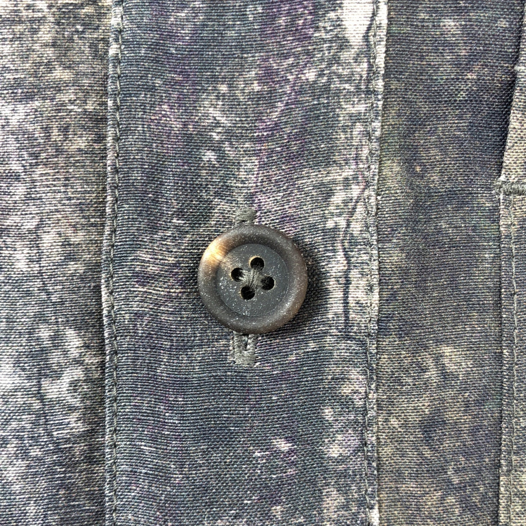 【美品】  ziggy chen / ジギーチェン | 2025SS | Digital Print Long Shirt / 総柄 オーバー シャツ | 44 | CHARCOAL PURPLE | メンズ