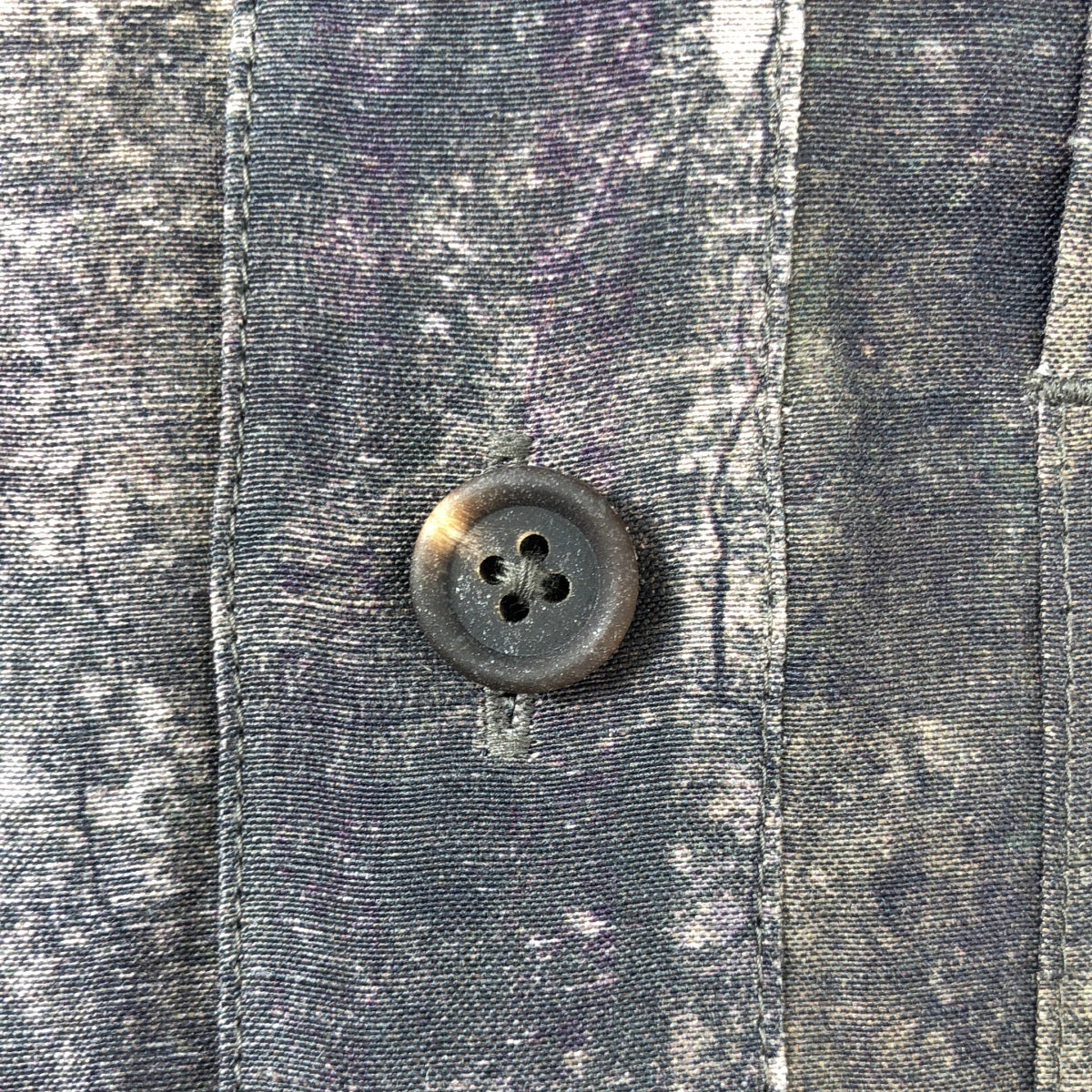 【美品】  ziggy chen / ジギーチェン | 2025SS | Digital Print Long Shirt / 総柄 オーバー シャツ | 44 | CHARCOAL PURPLE | メンズ