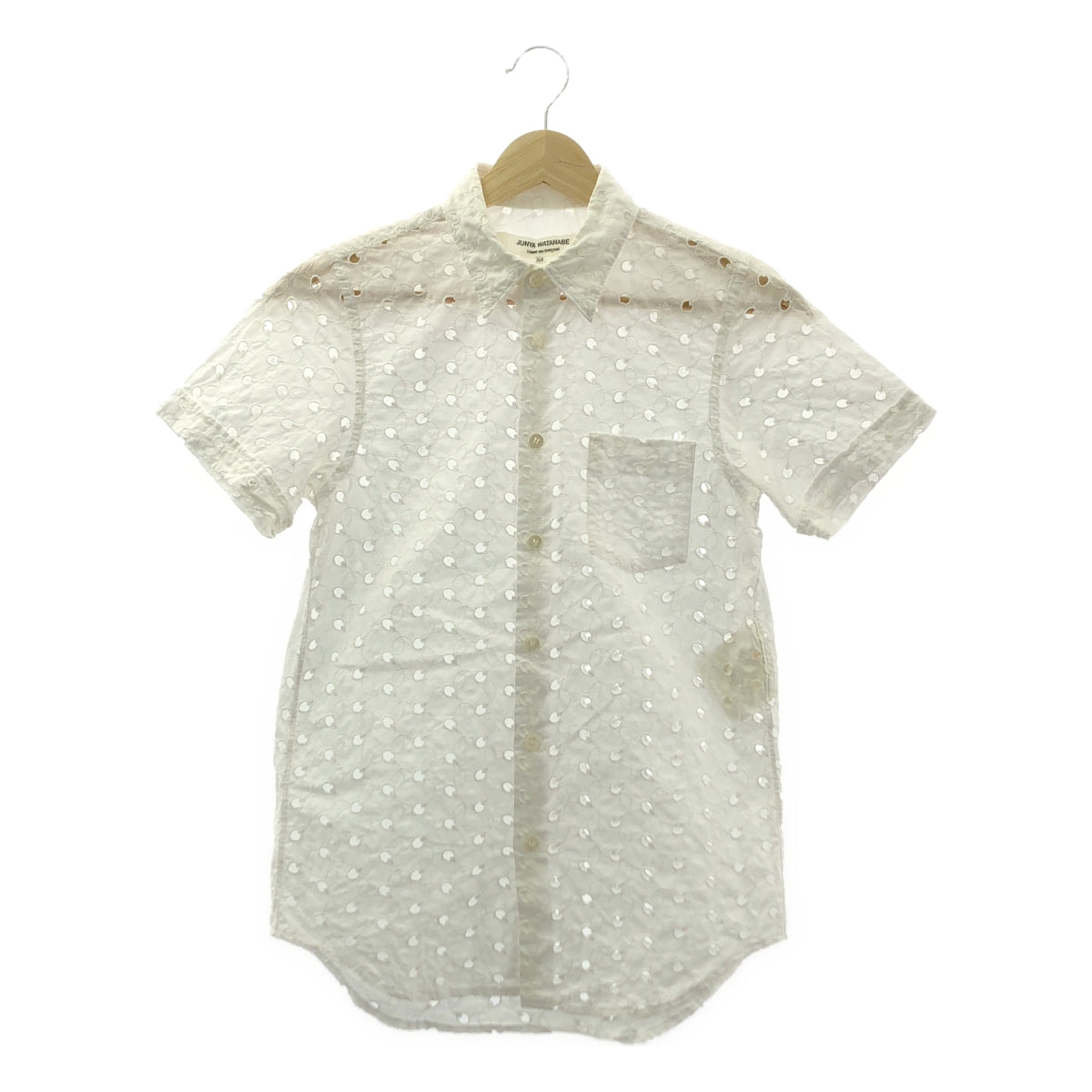 JUNYA WATANABE COMME des GARCONS / ジュンヤワタナベ | 2012SS | コットン カットワーク ハーフスリーブシャツ | XS | ホワイト | レディース