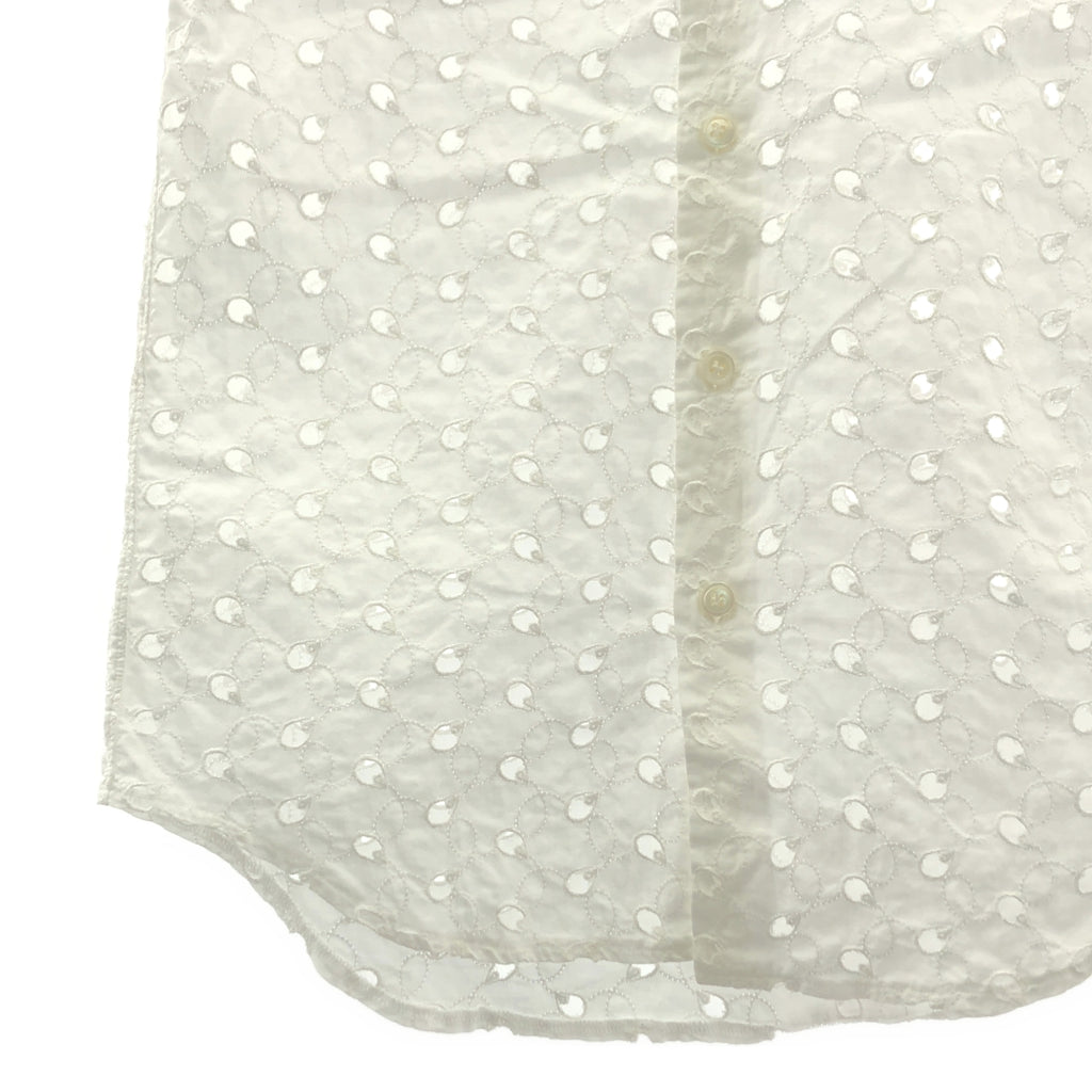 JUNYA WATANABE COMME des GARCONS / ジュンヤワタナベ | 2012SS | コットン カットワーク ハーフスリーブシャツ | XS | ホワイト | レディース