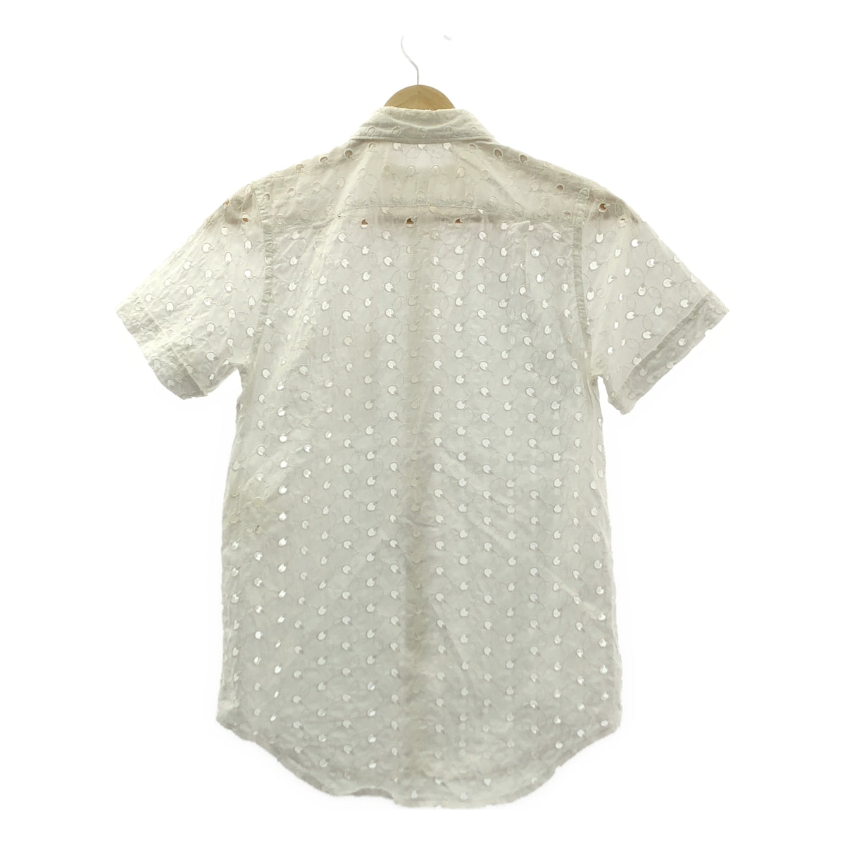 JUNYA WATANABE COMME des GARCONS / ジュンヤワタナベ | 2012SS | コットン カットワーク ハーフスリーブシャツ | XS | ホワイト | レディース