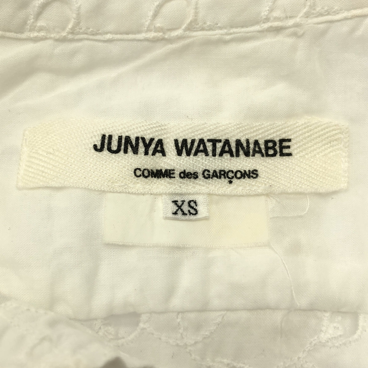 JUNYA WATANABE COMME des GARCONS / ジュンヤワタナベ | 2012SS | コットン カットワーク ハーフスリーブシャツ | XS | ホワイト | レディース