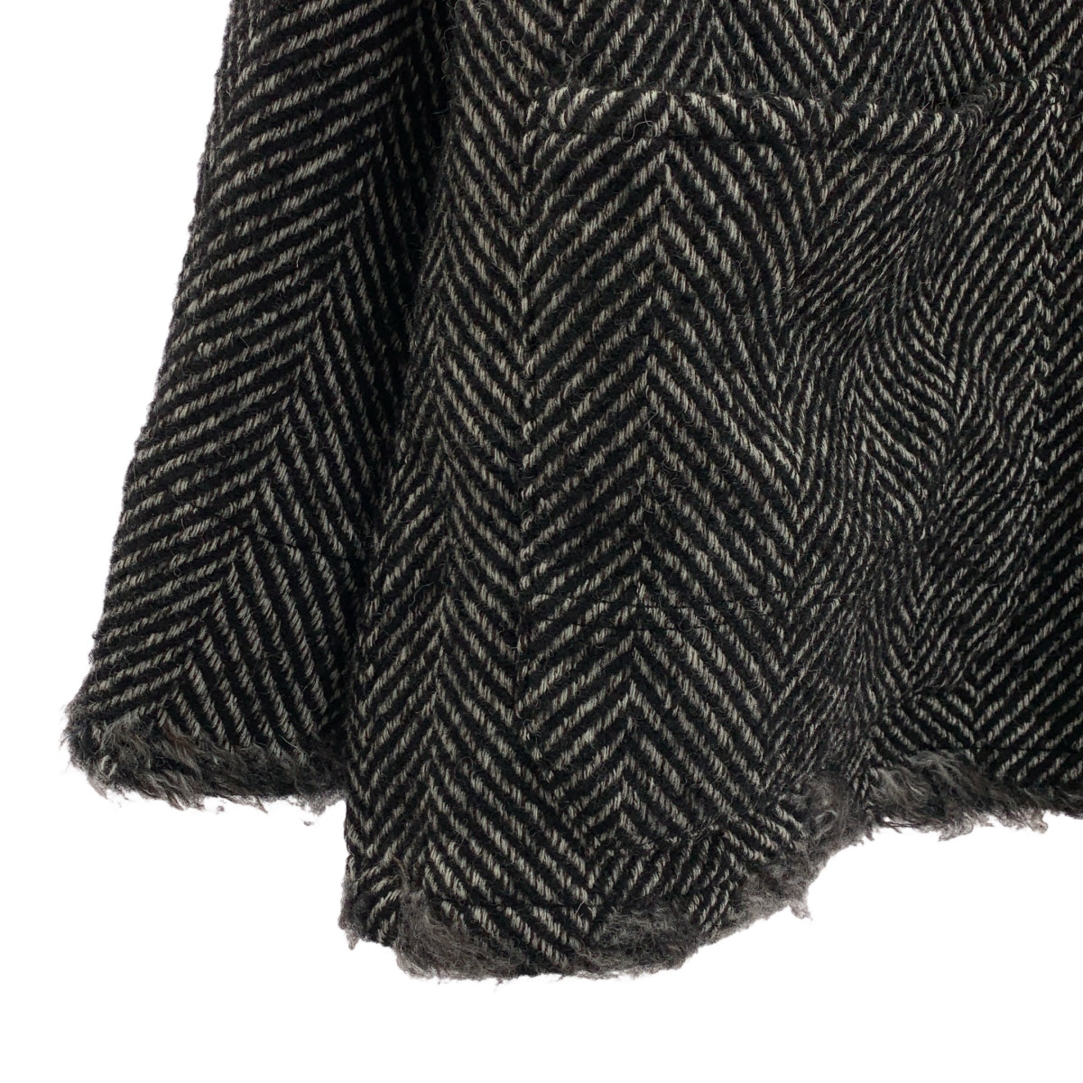 ANCELLM / アンセルム | DAMAGE WOOL HERRINGBONE COVER ALL / ツイード ヘリンボーン ジャケット | 1 | メンズ