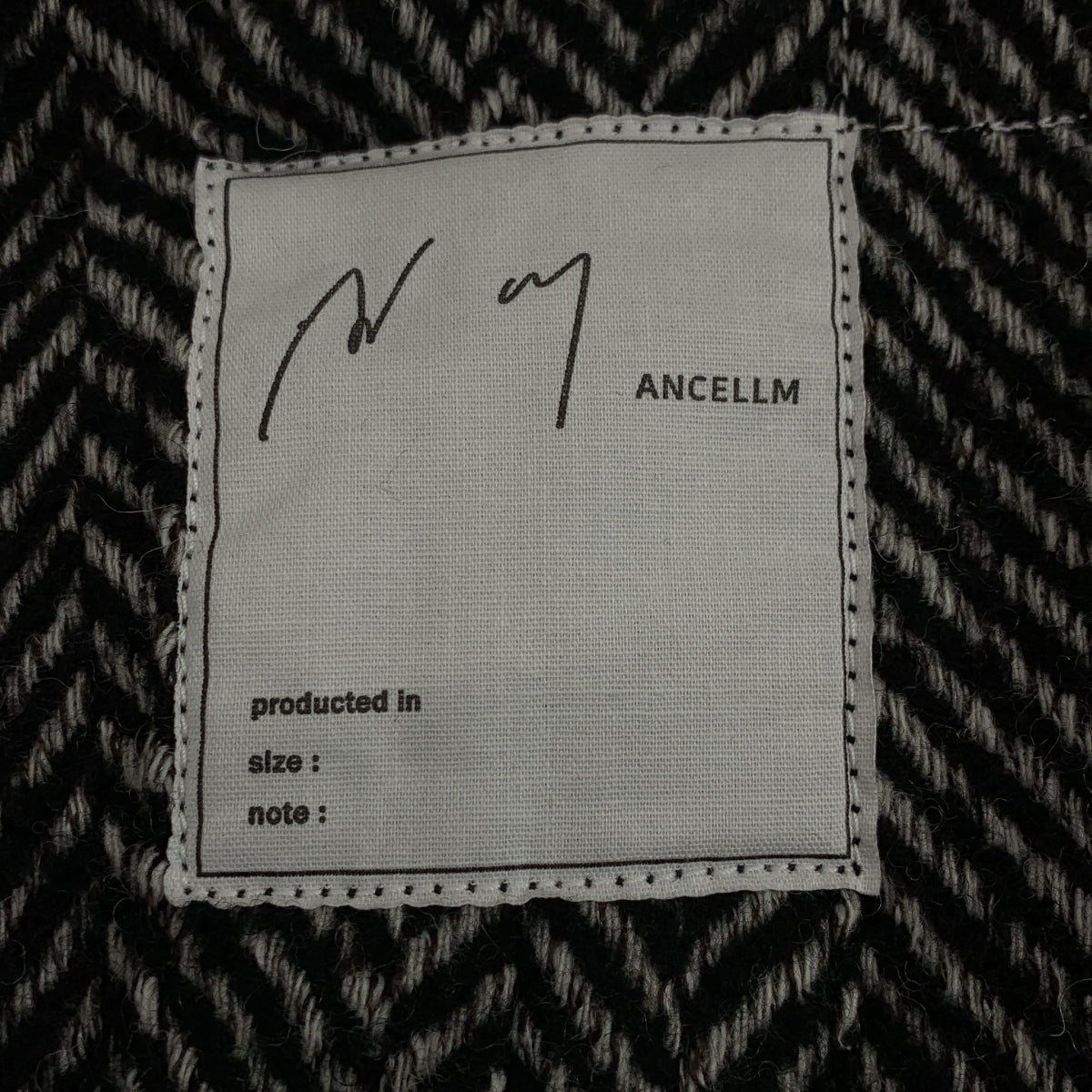 ANCELLM / アンセルム | DAMAGE WOOL HERRINGBONE COVER ALL / ツイード ヘリンボーン ジャケット | 1 | メンズ