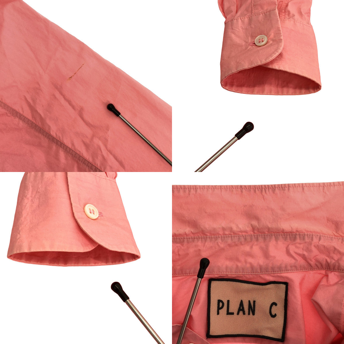 Plan C / 플랜시 | 코튼 프릴 풀오버 롱 셔츠 원피스 | 36 | 핑크 | 여성