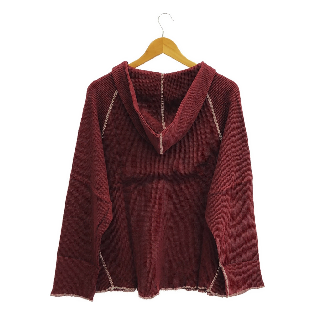 [New] prasthana / Prasthana | Deep V Hoodie | S | Burgundy | Men's