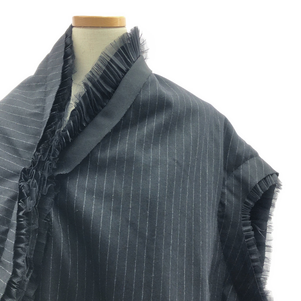 COMME des GARÇONS | 2018 秋冬 | 不對稱蕾絲裝飾後拉鍊連身裙 / 全絎縫襯裡 | M 碼 | 女款