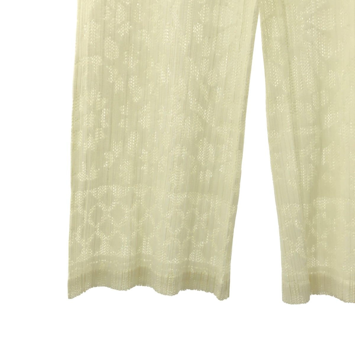 PLEATS PLEASE ISSEY MIYAKE / プリーツプリーズイッセイミヤケ | プリーツ レース イージー パンツ | 1 | アイボリー | レディース