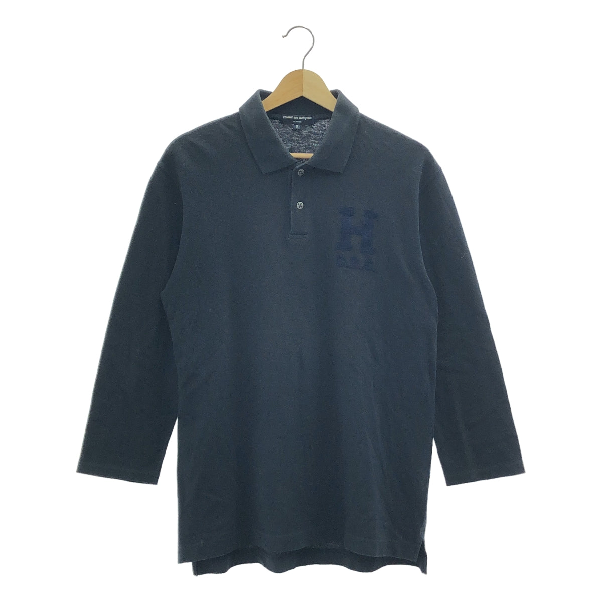 COMME des GARCONS HOMME / コムデギャルソンオム | 2012SS | コットン 製品染め パッチ ポロシャツ | S | ネイビー | メンズ