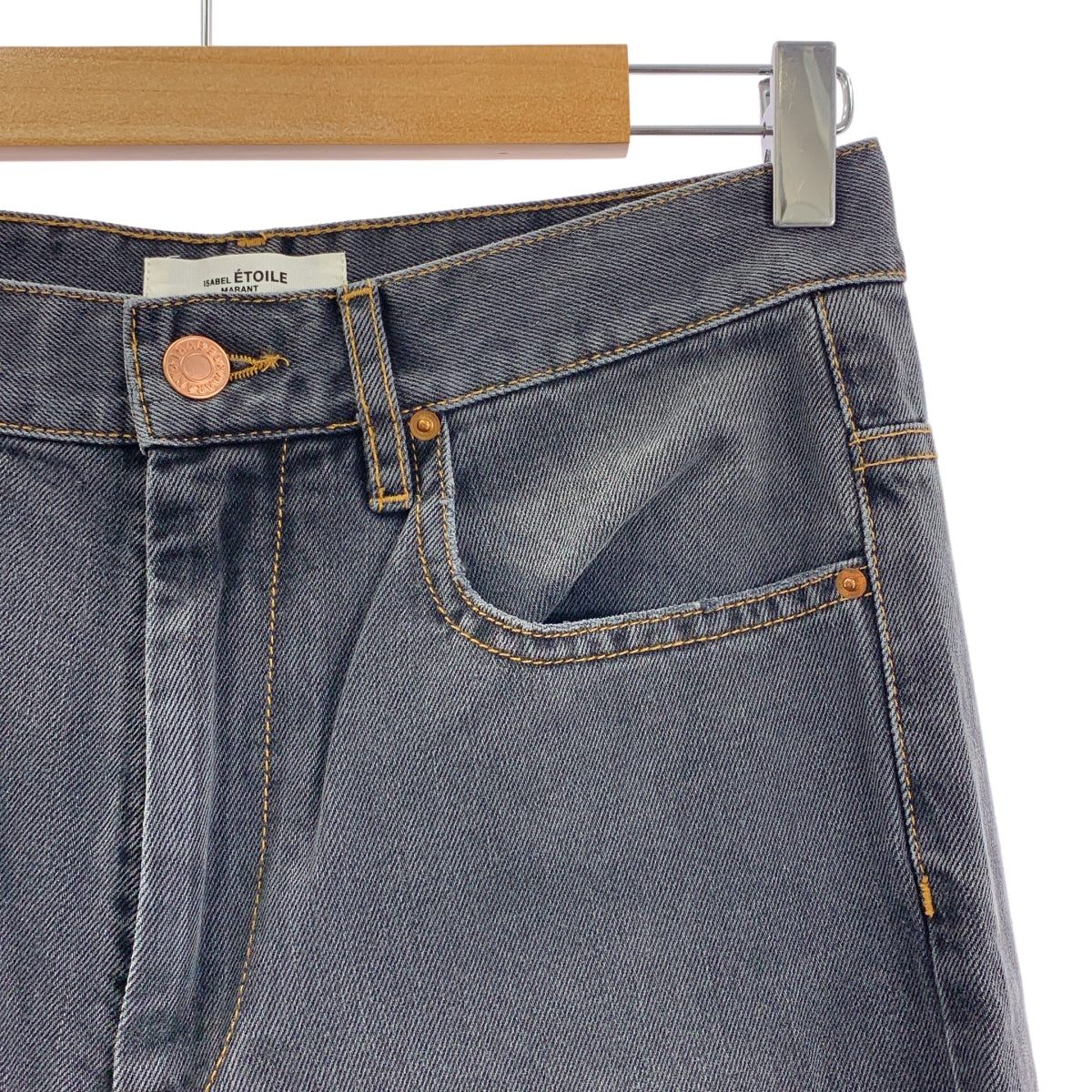 ISABEL MARANT ETOILE / 이사벨 마랑 에투아르 | 엠브로이드 로고 스트레이트 데님 팬츠 | 36 |