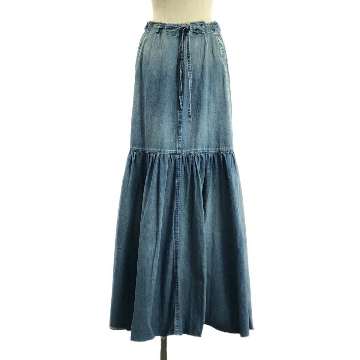 NOWOS / 노워스 | Denim skirt 컷오프 데님 티어드 스커트 | M | 여성