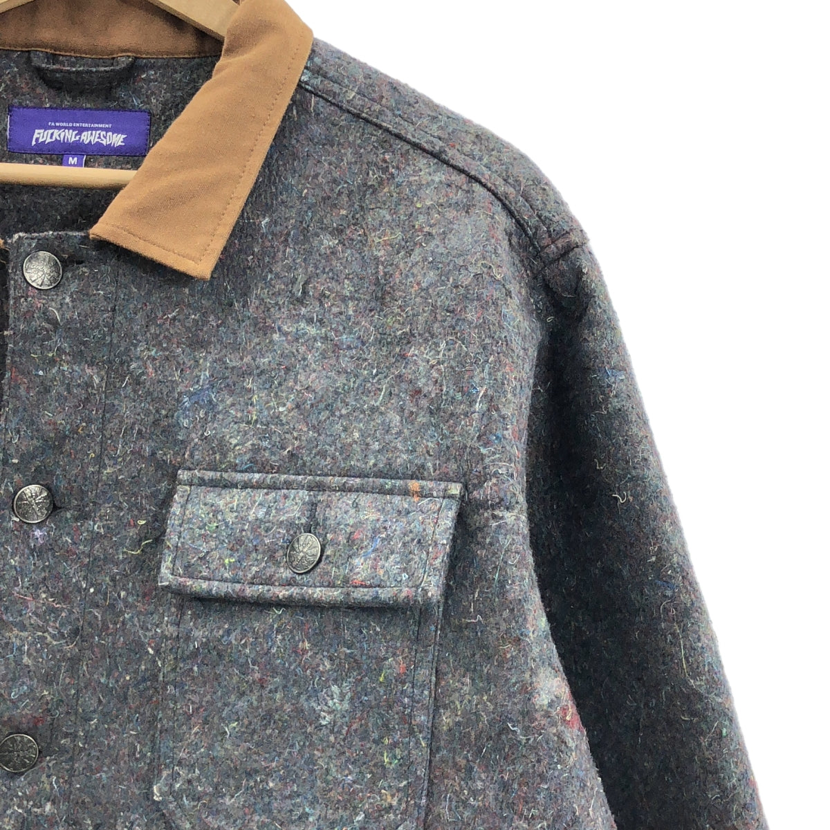 FUCKING AWESOME / 패킹 오삼 | 블랭킷 워크 재킷 | M | 그레이 / 브라운 | 남성
