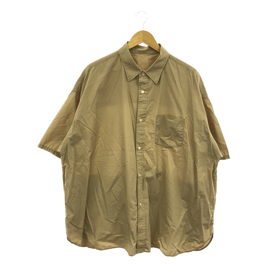 FreshService / Fresh Service | TYPEWRITER CORPORATE S/S REGULAR COLLAR SHIRT / Typewriter over shirt | F | Beige | Men's