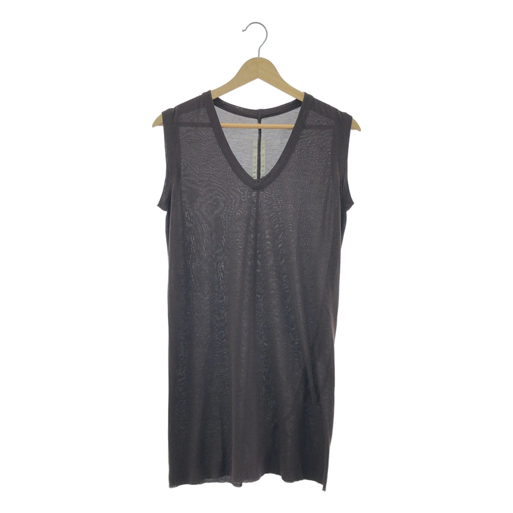 Rick Owens | 真絲混紡 V 領無袖上衣 | 38 碼 | 棕色 | 女款
