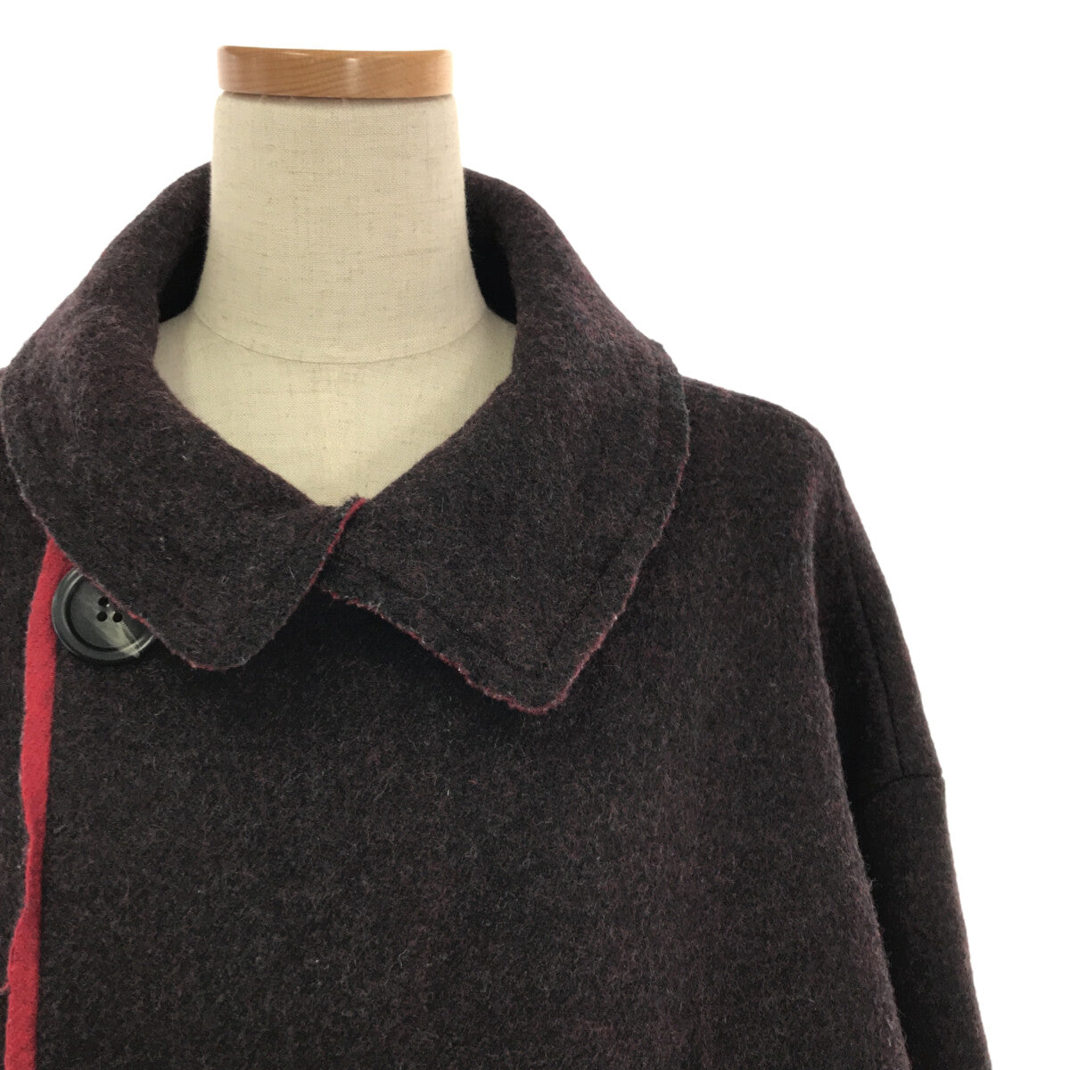 【美品】  Y's / ワイズヨウジヤマモト | ウール ダブルオーバーコート / 裏地付き | 2 | ワインレッド系 | レディース