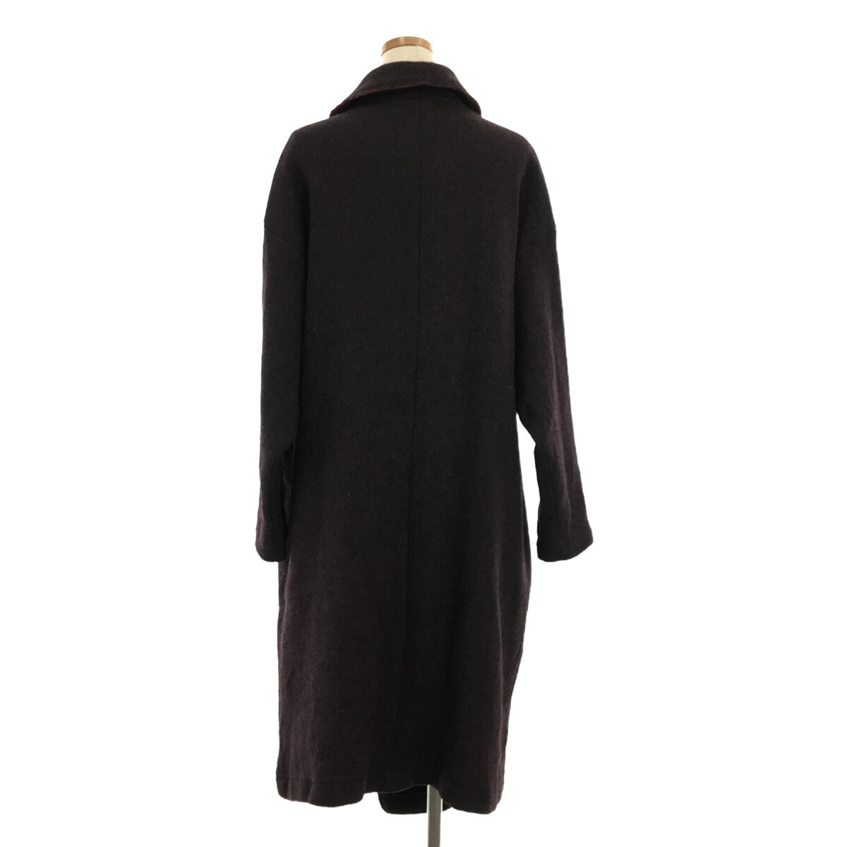 【美品】  Y's / ワイズヨウジヤマモト | ウール ダブルオーバーコート / 裏地付き | 2 | ワインレッド系 | レディース