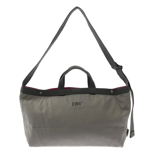 HUNTING WORLD | Reversible 2-way shoulder bag, hand bag, tote bag | Gray/pink | Women's