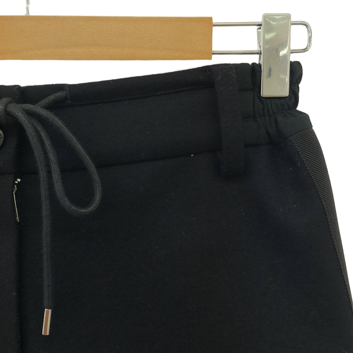 sacai / Sacai | 羊毛側邊褶皺褲 | 0 | 黑色 | 女款