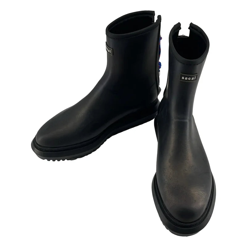 sacai / サカイ | 2025AW | Rubber Boots / ロゴ バックジップ ラバーブーツ | XL | メンズ
