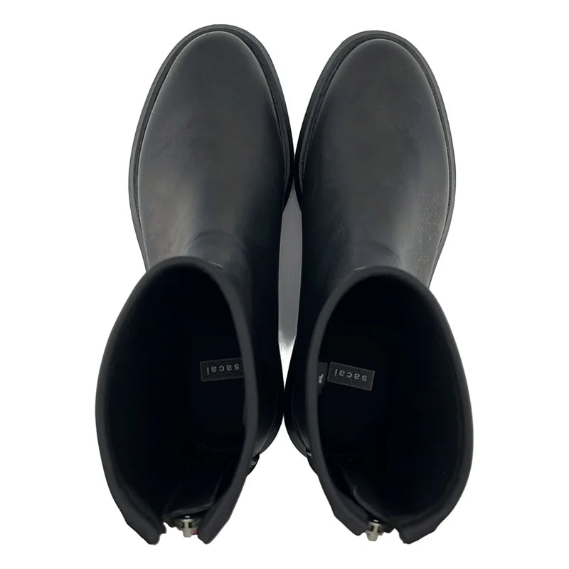 sacai / サカイ | 2025AW | Rubber Boots / ロゴ バックジップ ラバーブーツ | XL | メンズ